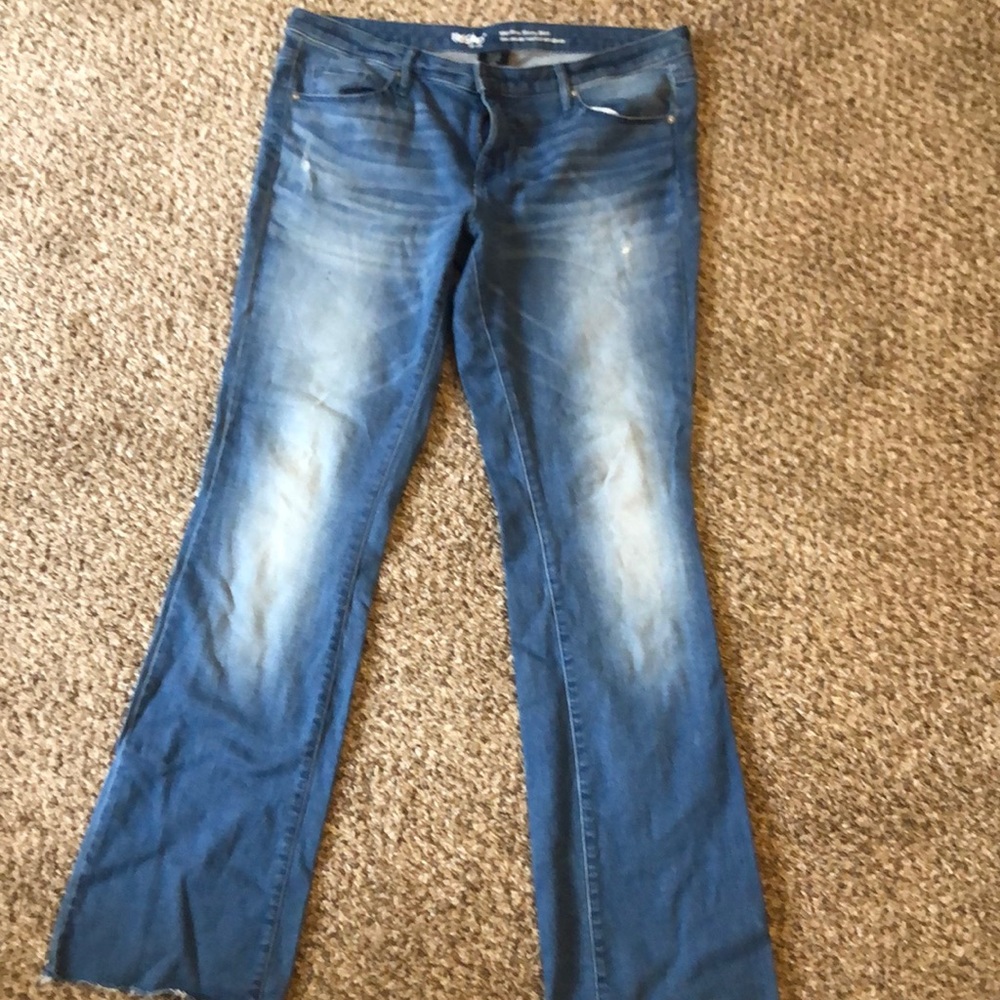 Mossimo mid rise skinny boot cut jeans